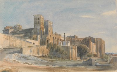 Die Kathedrale und der Papstpalast, Avignon, 1836 von Thomas Hartley Cromek